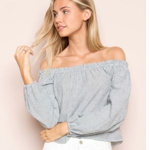 brandy off the shoulder shirt